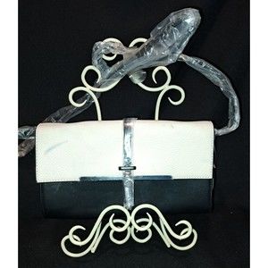 Metaphor Handbag Shoulder Convertible Clutch Black and White Xbody